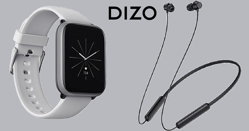 Dizo Watch D Sharp Smartwatch And Dizo Wireless Active Bluetooth Neckband Earbuds Launched In India