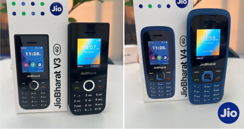 Jio 4G Phone Launched For Rs 1099 Jiobharat V3 And Bharat V4 Come With Internet And Upi Features