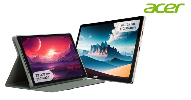 Acer Launches 2 Iconia Tablets With Up To 10 Hours Of Battery Life And Up To 10.36 Inch Screen Size