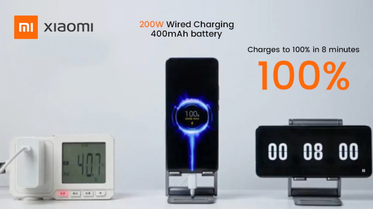 Xiaomi introduced new 200W HyperCharge Technology, the phone will be 100 percent charged in eight minutes